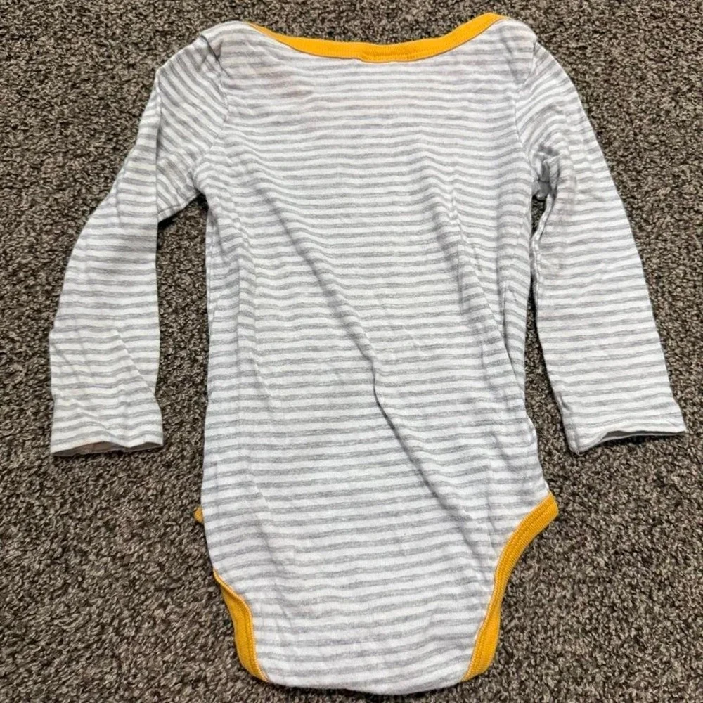 Harry Potter Baby Bodysuit 18M Im A Keeper Quidditch Grey/Yellow Long Sleeve